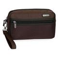 Roll Road Stock Brieftasche Handtasche Braun 24,5x15x6 cms Polyester