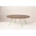 Tronk Design Williams Coffee Table Wood/Metal in Green/Gray/Brown | 18 H x 46 W x 46 D in | Wayfair WIL_COF_MPL_LG_CIR_GN