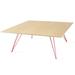 Tronk Design Williams Coffee Table Wood/Metal in Red/Gray | 18 H x 46 W x 46 D in | Wayfair WIL_COF_MPL_LG_SQ_RD