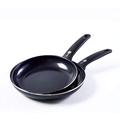 GreenPan Cambridge Healthy Ceramic Nonstick 2-Piece Frying Pan Skillet Set, 24 cm and 28 cm, PFAS Free, For all hobs including Induction, Oven Safe up to 160°C, Black