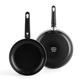 GreenPan Cambridge Healthy Ceramic Nonstick 2-Piece Frying Pan Skillet Set, 24 cm and 28 cm, PFAS Free, For all hobs including Induction, Oven Safe up to 160°C, Black