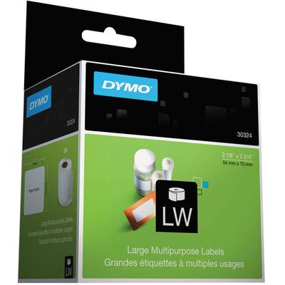 DYMO 30324 LabelWriter 2 3/4" x 2 1/8" White Multipurpose Permanent Self-Adhesive Label Roll - 320/Roll