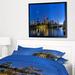 East Urban Home 'Calgary Skyline' Framed Photographic Print on Wrapped Canvas in Blue | 14 H x 22 W x 1 D in | Wayfair ERNH4353 46701099