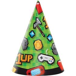 Creative Converting Video Game Hat Paper Disposable Party Favor in Green/Red/Yellow | Wayfair DTC336680HAT
