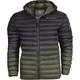 Crosshatch Mens Quilted Padded Hooded Puffer Jacket Winter Insulated Bubble Coat with Technology Medium Thyme