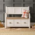 The Furniture Market Cheshire Cream Painted Monks Hall Bench with 3 Drawers