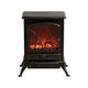 Daewoo Electric Stove Heater, 2000W, Overheat Protection, Variable Thermostat, 2 Heat Settings, Dimmer Function For Fake Fire Effect, Instant Heat, Ideal For Small To Medium Sized Rooms, Black