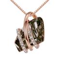 Leafael Wish Stone Pendant Necklace, Necklaces for Women with Birthstone Crystals, Jewelry for Women with Gift Box, Allergy-Free Birthstone Necklace for Women, 18K Rose Gold Plated or Silver-tone