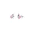 Chanteur Designs Girls' Earrings multi - Pink & Silvertone Unicorn Stud Earrings