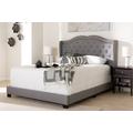 Baxton Studio Aden Modern and Contemporary Grey Fabric Upholstered Queen Size Bed - 95-Aden-Grey-Queen