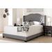 Baxton Studio Aden Modern and Contemporary Grey Fabric Upholstered Queen Size Bed - 95-Aden-Grey-Queen