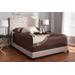 Baxton Studio Alesha Modern and Contemporary Beige Fabric Upholstered King Size Bed - 95-Alesha-Beige-King