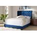 Baxton Studio Candace Luxe and Glamour Navy Velvet Upholstered Full Size Bed - 95-Candace-Navy-Full