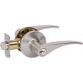 Delaney Hardware Dayton Keyed Door Lever w/ Round Rosette in Gray | 2.5 H x 2.5 W x 2.31 D in | Wayfair D20720