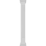 Ekena Millwork Craftsman Classic Square Non-Tapered, Recessed Panel PVC Column Kit, Crown Capital & Crown Base, Latex | 108 H x 11.625 W in | Wayfair