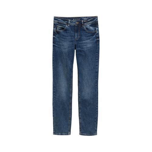 TOM TAILOR Damen Alexa Straight Jeans mit Bio-Baumwolle, blau, Uni, Gr. 26/30