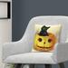 The Holiday Aisle® Hendley Cat Happy Jack O Lantern Throw Pillow Polyester/Polyfill blend | 16 H x 16 W x 16 D in | Wayfair