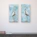 Highland Dunes Heron I And II by Sally Swatland - 2 Piece Print on Canvas Print Canvas in Blue/White | 24" H x 12" W x 1.5" D | Wayfair