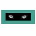 Ebern Designs 'Cat Eyes' Painting Print on Canvas in White | 24 H x 47 W x 2 D in | Wayfair 38C200A207E0448E84FDF6BC9E2EEA6C