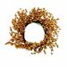 The Holiday Aisle® Bronze Glitter Ball 22" Styrofoam/Natural Wood Wreath Wood/Twig in Brown/Yellow | 22 H x 22 W x 5 D in | Wayfair