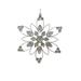 The Holiday Aisle® Wired Jewel Snowflake Holiday Shaped Ornament Plastic in Gray | 5.25 H x 5.25 W x 1.25 D in | Wayfair