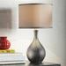 Dakota Fields Fender 21.5" Chrome Table Lamp Ceramic/Linen in Gray | 21.5 H x 12 W x 12 D in | Wayfair C0F6B428A5FE4DC2A4AF898BED9B111C