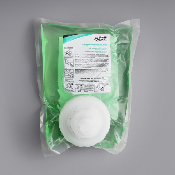 Kutol 64131 Health Guard 1000 mL Foaming Moisture Wash Bag - 4/Case