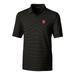 Men's Cutter & Buck Black NC State Wolfpack Forge Pencil Stripe Polo