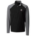 Men's Cutter & Buck Black Florida State Seminoles Response Hybrid Overknit Quarter-Zip Pullover Jacket