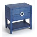 Birch Lane™ Aubart End Table w/ Storage Wood in Blue | 28 H x 24 W x 16 D in | Wayfair 86515E33BE2F43A180EC0103354E1D81