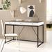 17 Stories Writing Desk Wood/Metal in Black/Brown/Gray | 30 H x 47.25 W x 23.6 D in | Wayfair 74A5F870BCBA4CA18FF659DE884EB5B4