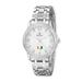 Men's Bulova Silver Miami Hurricanes Stainless Steel Quartz Watch