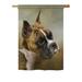 Breeze Decor Boxer Nature Everyday Pets Impressions 2-Sided Polyester 40 x 28 in. House Flag in Black/Brown/Gray | 40 H x 28 W in | Wayfair