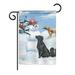 Breeze Decor Snow Pals Nature Everyday Pets Impressions 2-Sided Polyester 18.5 x 13 in. Garden Flag in Blue/Gray | 18.5 H x 13 W in | Wayfair