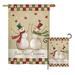 Breeze Decor Have Fun at Christmas Winter Christmas Impressions 2-Sided Polyester 40 x 28 in. Flag Set in Brown | 40 H x 28 W in | Wayfair
