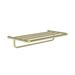 Ginger Universal Metal Floating Shelf w/ Towel Bar Metal in Yellow | 3.94 H x 20 W x 10.74 D in | Wayfair XX43-20/PB