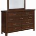 Darby Home Co Ludgershall 9 Drawer 64" W Double Dresser Wood in Brown/Red | 42.25 H x 64 W x 19 D in | Wayfair F777A77EA7DC49A49EDDCE954A00FF35