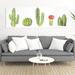 Bungalow Rose Holden Heights 'Watercolor Small Cactus Set' Acrylic Painting Print on Wrapped Canvas in Green | 20 H x 60 W x 1.5 D in | Wayfair