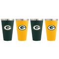 Green Bay Packers 4-Pack Matte Color Stainless Steel Pint Glass Set