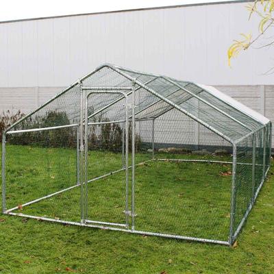 Freilaufgehege 2 x 3 x 2 m mit Sonnendach und verzinkten Gitterstäben, Außengehege als Voliere