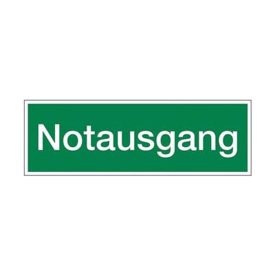 Sicherheitskennzeichen »Textschild: Notausgang« 30 x 0,1 x 10 cm mehrfarbig, OTTO Office, 30x10 cm