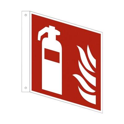 Sicherheitskennzeichen »Feuerlöscher [F001]« Fahnenschild 15 x 0,1 x 15 cm mehrfarbig, OTTO Office, 15x15 cm