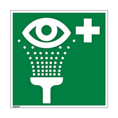 Sicherheitskennzeichen »Augenspüleinrichtung [E011]« 15 x 0,1 x 15 cm mehrfarbig, OTTO Office, 15x15 cm
