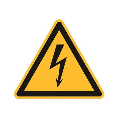 Sicherheitskennzeichen »Warnung vor elektrischer Spannung [W012]« 20 x 20 cm gelb, OTTO Office, 20x20 cm