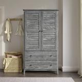 Grain Wood Furniture Greenport Armoire Wood in Gray | 73.75 H x 41.25 W x 21.5 D in | Wayfair GP0840