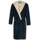 John Christian Men's Warm Hooded Fleece Dressing Gown – Blue Marl (X-Large)