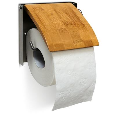 Relaxdays - Toilettenpapierhalter h x b x t: 13,5 x 14,5 x 13,5 cm WC-Rollenhalter für 1