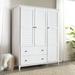 Grain Wood Furniture Greenport Armoire Wood in White | 73.75 H x 59.5 W x 21.5 D in | Wayfair GP0903