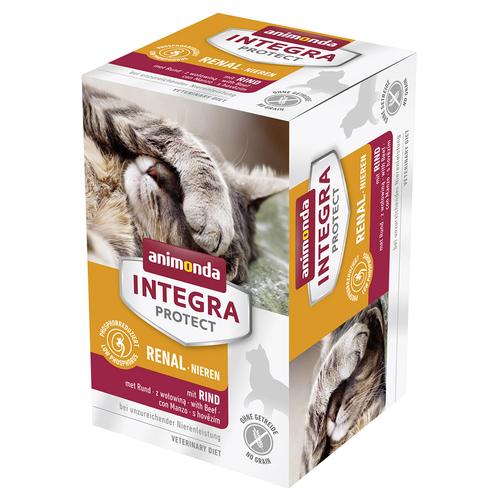 6x 100g Niere mit Rind animonda Integra Protect Katzenfutter nass