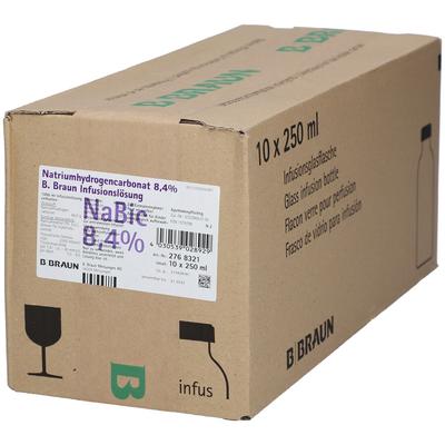 Natriumhydrogencarbonat B.Braun 8,4% Glas 10x250 ml Infusionslösung Image
